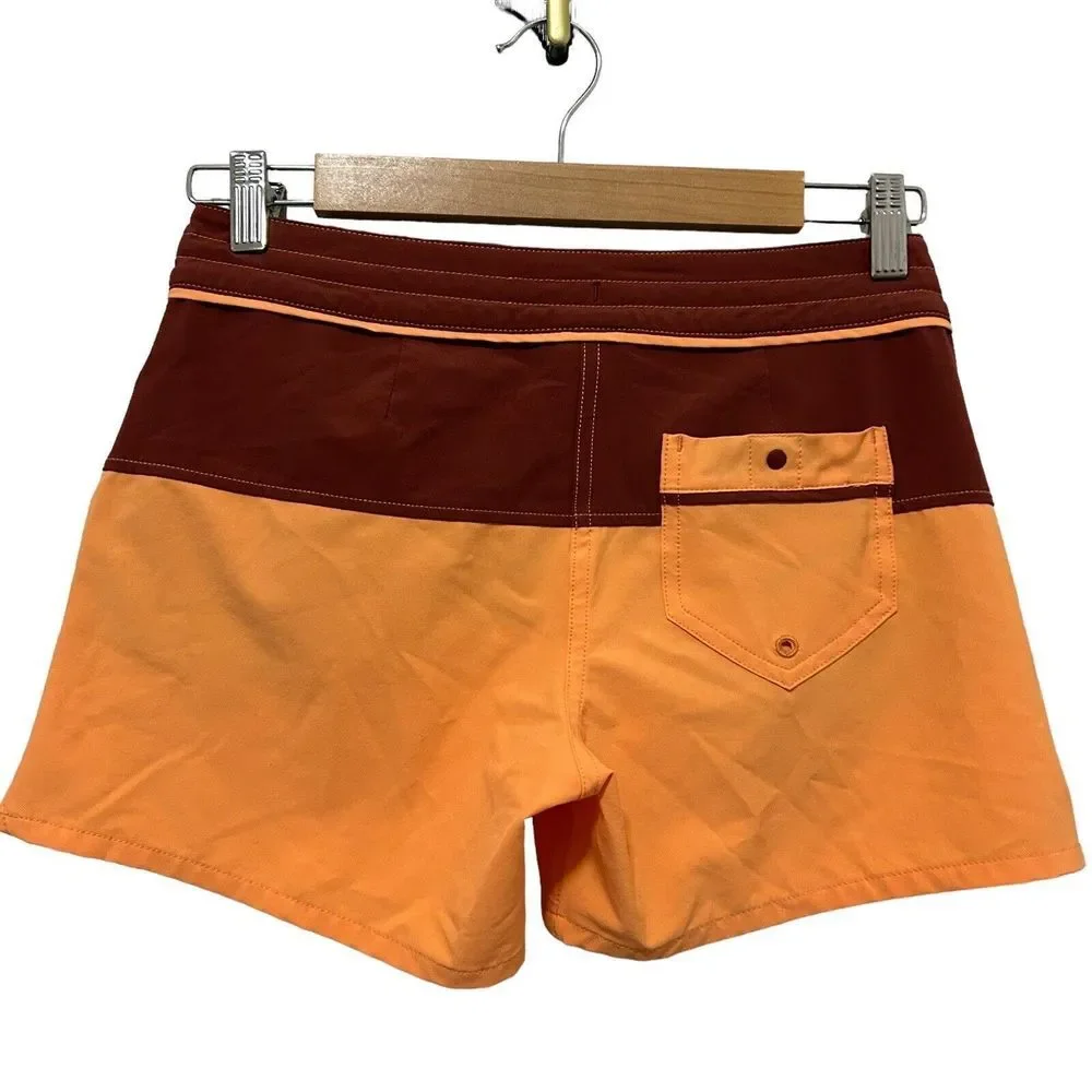 Patagonia Shorts Button Meridian Colorblock Orange Women's Size 0